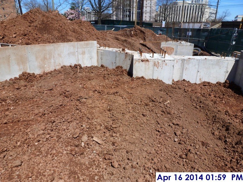Backfill around Foundation wall at Monumental Stairs Facing East (800x600)